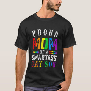 Camiseta Orgulho Mês Mãe De Um Gay Smartass Son Lgbt G