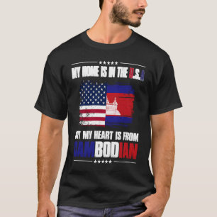Camiseta Orgulho Meu Lar Fica Nos EUA Mas Meu Coração É De