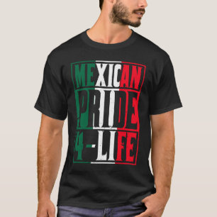 Camiseta Orgulho Mexicano 4 Vida na Bandeira do México