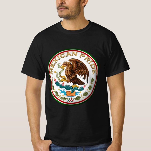 Camiseta Orgulho Mexicano (Águia da Bandeira Mexicana) (Frente)