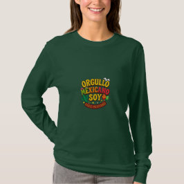 Camiseta Orgulho Mexicano Sou Mulheres, manga longa