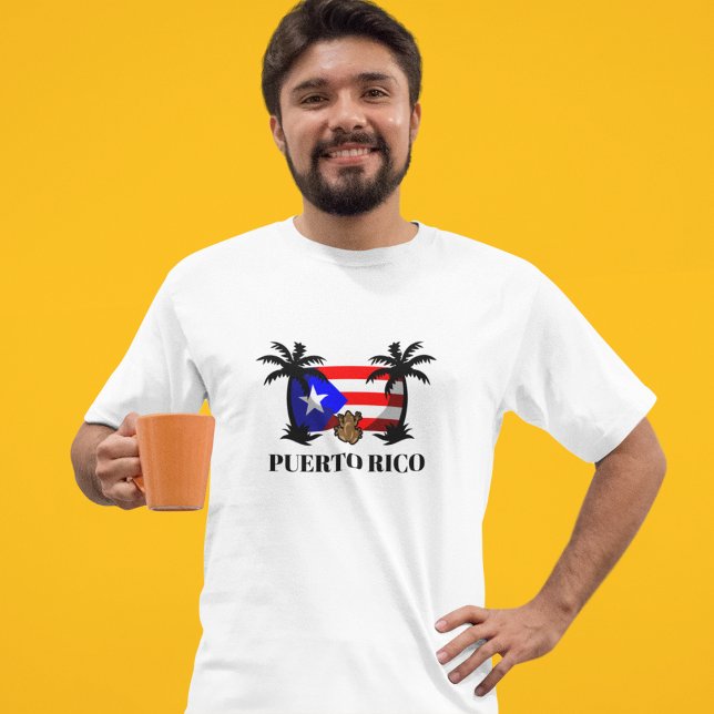 Camiseta Orgulho Nacional do Sapo Porto Rico Coqui (Puerto Rico Coqui Frog National Pride T-Shirt)