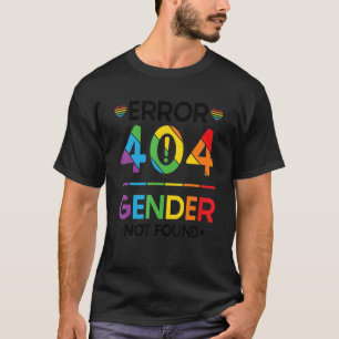 Camiseta Orgulho Não Binário Agênero Erro 404 Gênero Não En