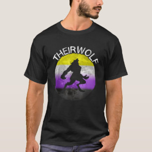 Camiseta Orgulho Não Binário do Genderqueer LGBT do Wolf Nã