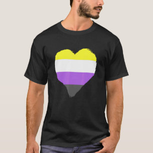 Camiseta Orgulho Não-binário LGBT Coração Não-Binário Amor