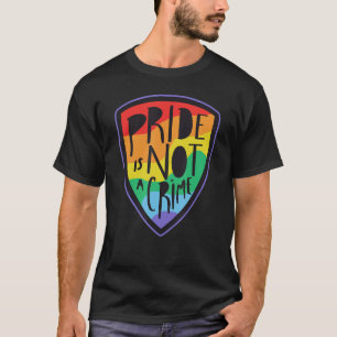 Camiseta Orgulho Não É Um Crime LGBTQ+ LGBT+ LGBT+ Para Hom