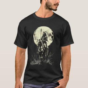 Camiseta Orgulho Nativo Americano Desenho de Cavalo do Chef
