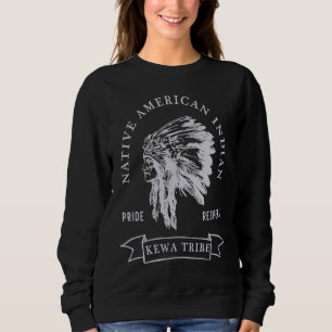 Camiseta Orgulho Nativo Americano Indiano da Tribo Kewa Res