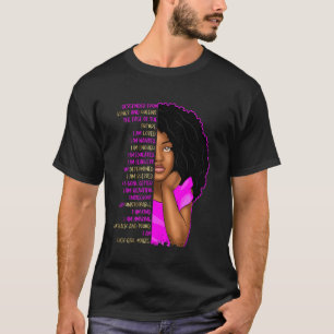 Camiseta Orgulho Negro Crianças AM Magia Menina Negra Rosa