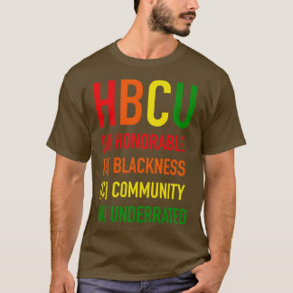 Camiseta Orgulho Negro da sigla HBCU