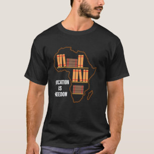 Camiseta Orgulho Negro Educação É Liberdade Chá da História