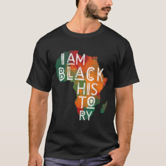 Camiseta Orgulho Negro Oferece Eu Sou História Negra Americ