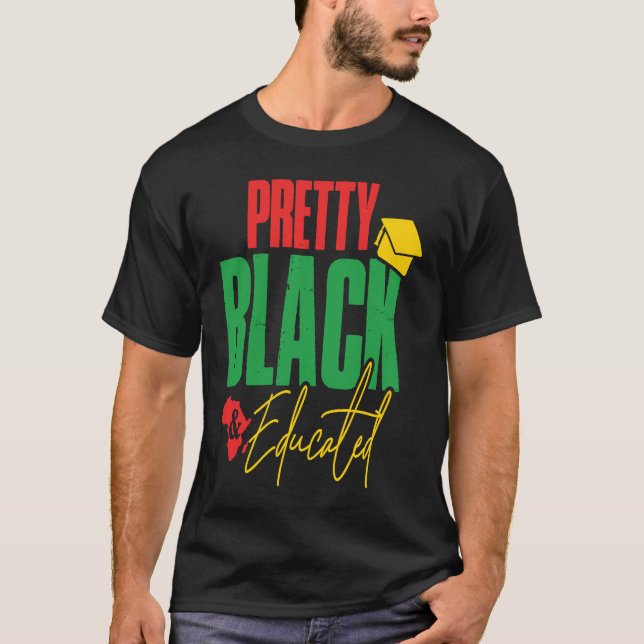 Camiseta Orgulho Negro Para Meninos E Meninas Bonito Preto  (Frente)