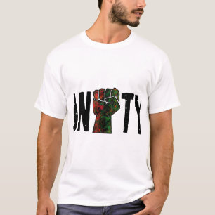 Camiseta orgulho negro punho vermelho verde bandeira pan-af