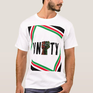 Camiseta orgulho negro punho vermelho verde bandeira pan-af