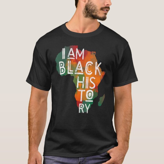 Camiseta Orgulho Negro Sou História Negra Mo Afro-Americano (Frente)
