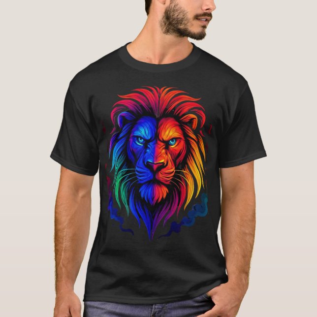 Camiseta Orgulho Neon Leão (Frente)