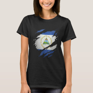 Camiseta Orgulho Nicarágua Torna Bandeira da Nicarágua