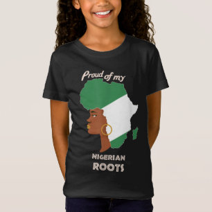 Camiseta Orgulho nigeriano Raízes Negras História Mês das M