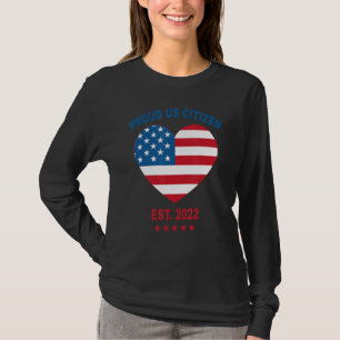 Camiseta Orgulho-Nos Cidadão Americano 2022 Bandeira Americ