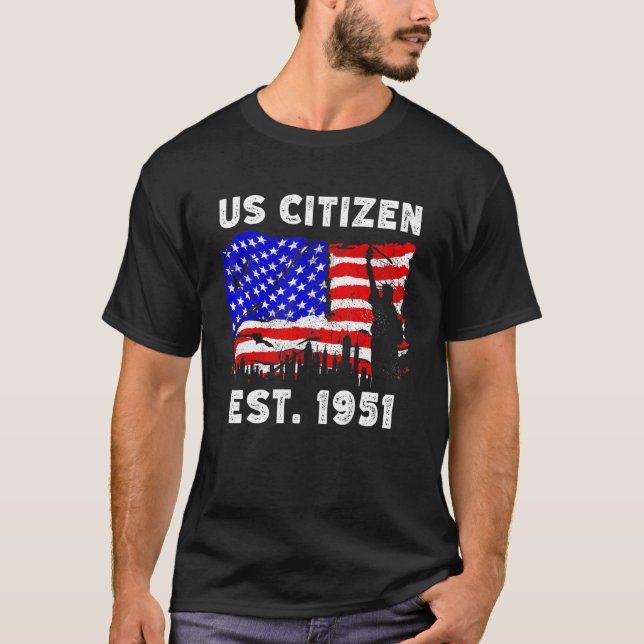 Camiseta Orgulho-Nos Cidadão Est Desde 1951 Pelo Novo Ameri (Frente)