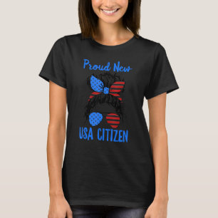 Camiseta Orgulho Novo Cidadão Americano Mensageiro Buncians
