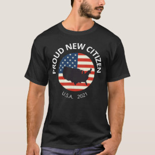 Camiseta Orgulho Novo Cidadão EUA 2021 Cidadania Americana