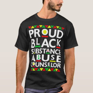 Camiseta Orgulho Orgulho de Abuso de Substâncias Negras