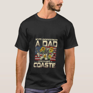 Camiseta Orgulho Pai Coastie Guarda Militar Veterana dos EU