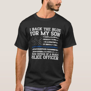 Camiseta Orgulho Pai De Um Corajoso Oficial De Polícia, Lin