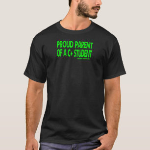 Camiseta Orgulho Pai de Um Estudante C+ - Texto Verde