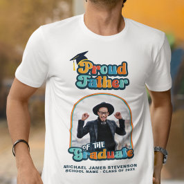 Camiseta Orgulho Pai do formando retro do entalhe