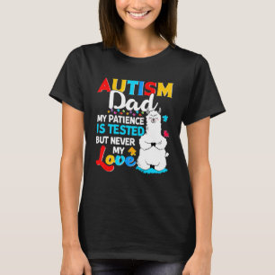 Camiseta Orgulho Pai Llama Quebra-cabeça Autismo Pai Consci