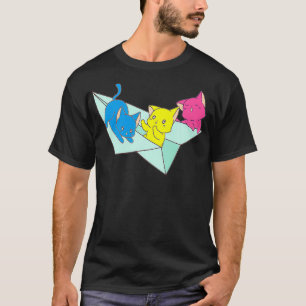 Camiseta Orgulho Panseual Lgbt Pan Cat Kawaii Dotem Premiu