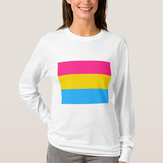 Camiseta Orgulho Pansexual (Bandeira Pan) (Frente)