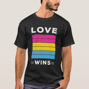 Camiseta Orgulho Pansexual LGBTQ Desafia o Amor Grunge Ganh