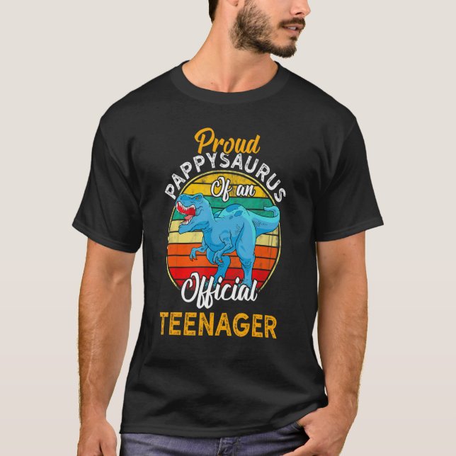 Camiseta Orgulho Pappysaurus Dinosaur Adolescente Oficial 1 (Frente)