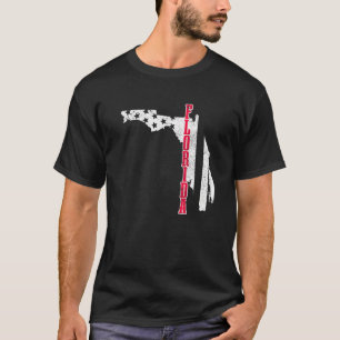 Camiseta Orgulho Patriótico do Mapa da Bandeira Americana d