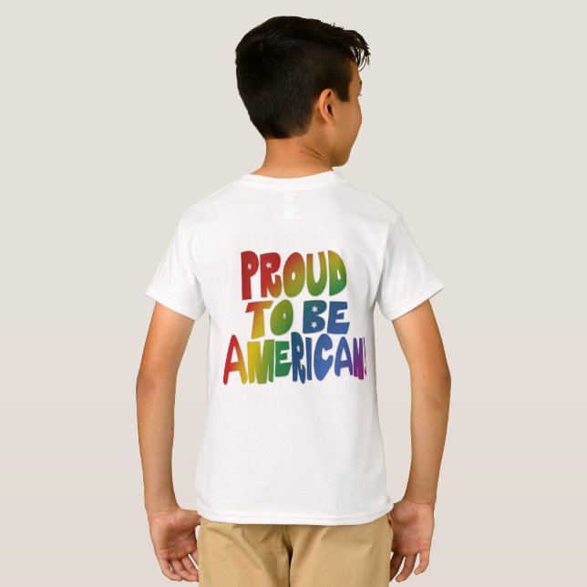 Camiseta Orgulho Patriótico em Cores Vibrantes (Parte Traseira Completa)