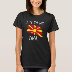 Camiseta Orgulho Patriótico Macedônio Está no Meu DNA Maced
