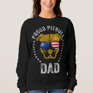 Camiseta Orgulho Pitbull Pai Face Pitbull Veste bandeira am