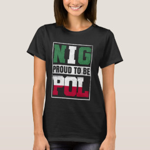 Camiseta Orgulho Polonês de Mix Polônia e Nigéria Herit