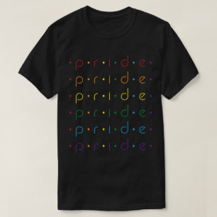 Camiseta Orgulho Pontos de Padrão do Arco-Íris Gay LGBT Fil
