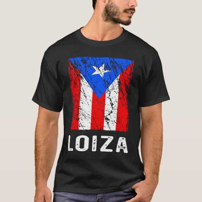 Camiseta Orgulho porto-riquenho da bandeira Loiza Puerto Ri (Frente)