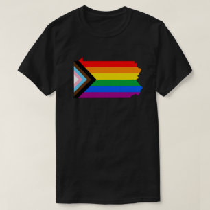 Camiseta Orgulho Progressivo LGBTQ do Estado da Pensilvânia