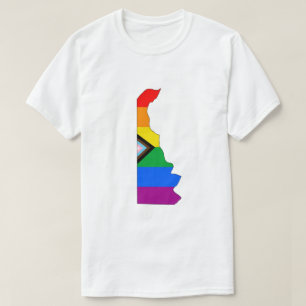 Camiseta Orgulho Progressivo LGBTQ do Estado de Delaware