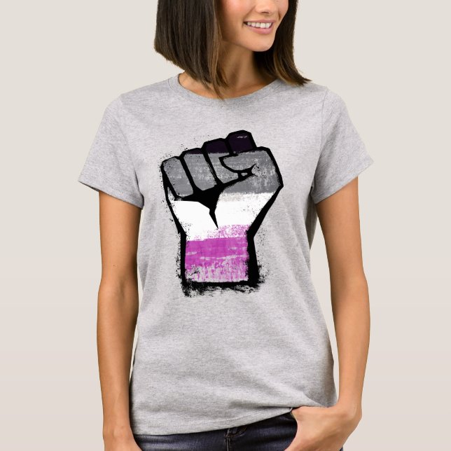 Camiseta Orgulho Punho Assexual (Frente)