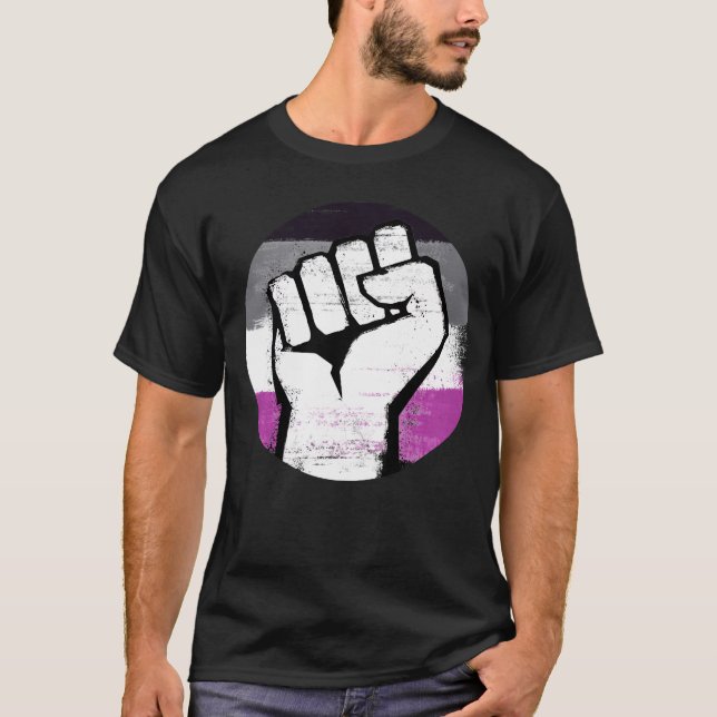 Camiseta Orgulho Punho Assexual (Frente)