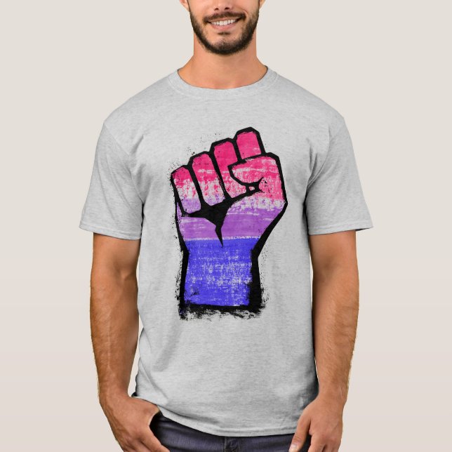 Camiseta Orgulho Punho Bissexual (Frente)