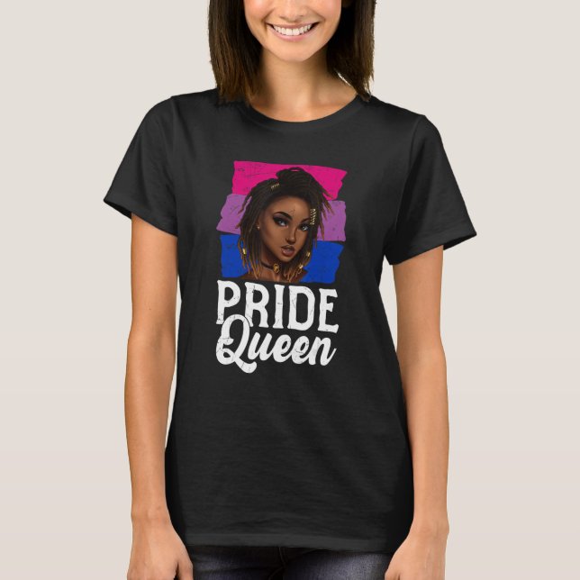 Camiseta Orgulho Rainha Bissexual Bandeira Bissexualidade A (Frente)